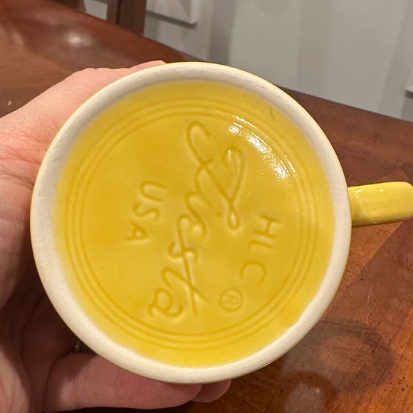 Fiesta Yellow Mug with Thanksgiving Design - Picture 3 of 6